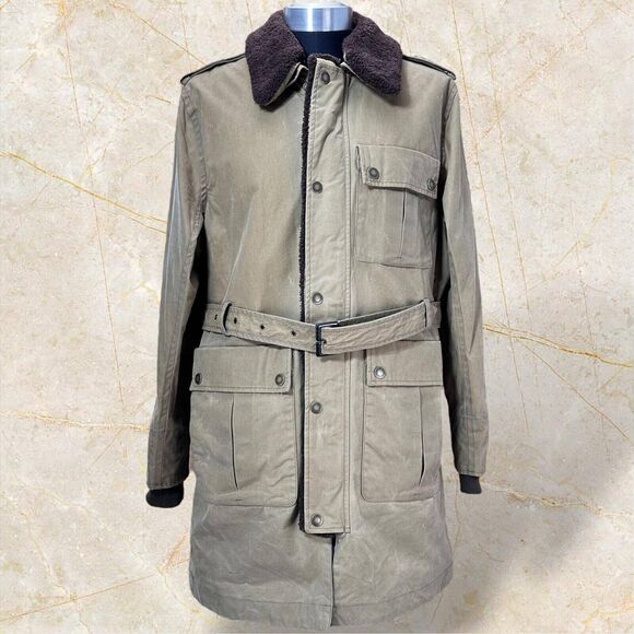 Timberland X British Millerain Premium Waxed Car Military Coat 8514J262 size L/G - Picture 9 of 13